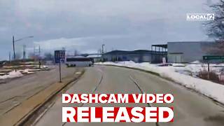 Dramatic dashcam video: Tour bus goes off highway