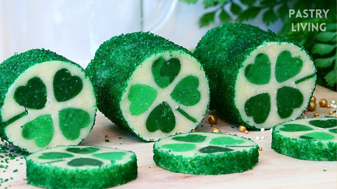 SLICE & BAKE! 🍀 SHAMROCK COOKIES | Saint Patrick's Day Cookies