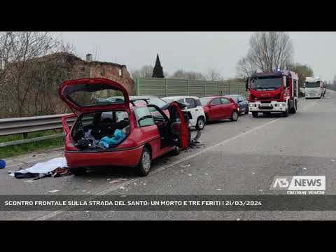 SCONTRO FRONTALE SULLA STRADA DEL SANTO: UN MORTO E TRE FERITI | 21/03/2024