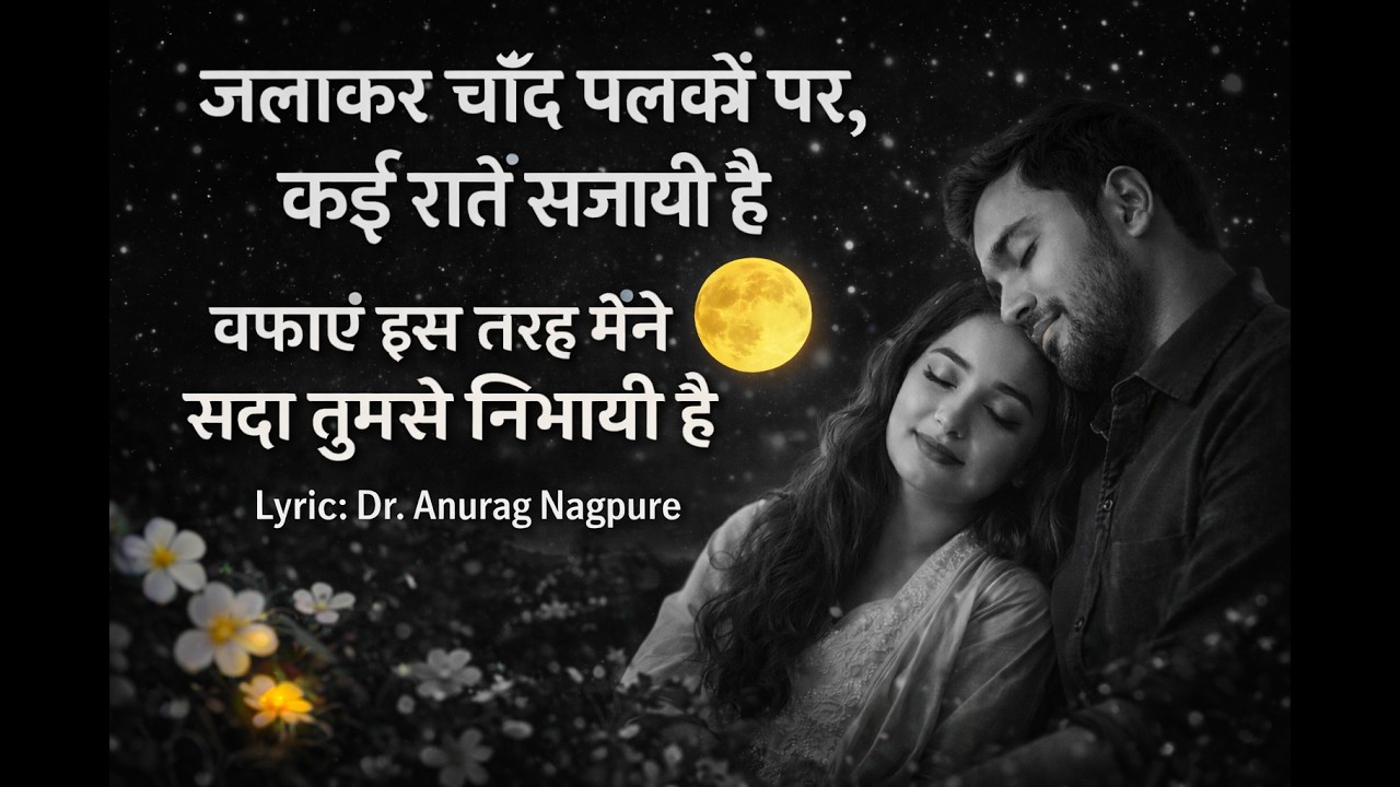 जलाकर चाँद पलकों पर | Heart Touching Romantic Ghazal | Lyrics: Dr. Anurag Nagpure