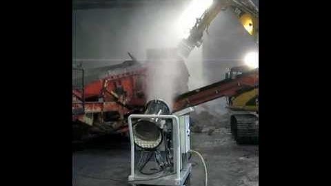 Dust suppression by WM Europe Spraystream fog cannon by WM Europe