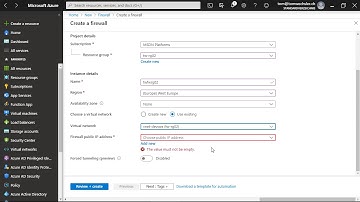Azure Tip: Mit dem Azure Portal eine Firewall, UDR und NAT Regel bereitstellen