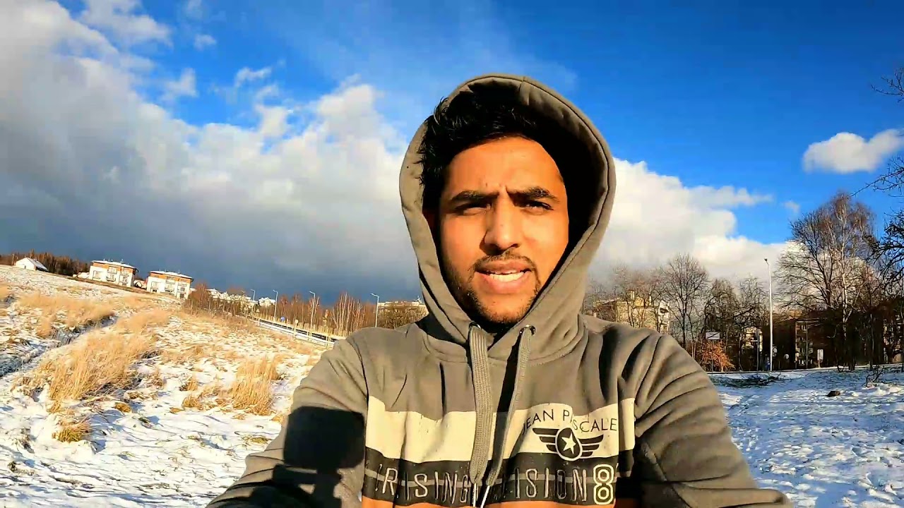 Nice view of snow europe poland