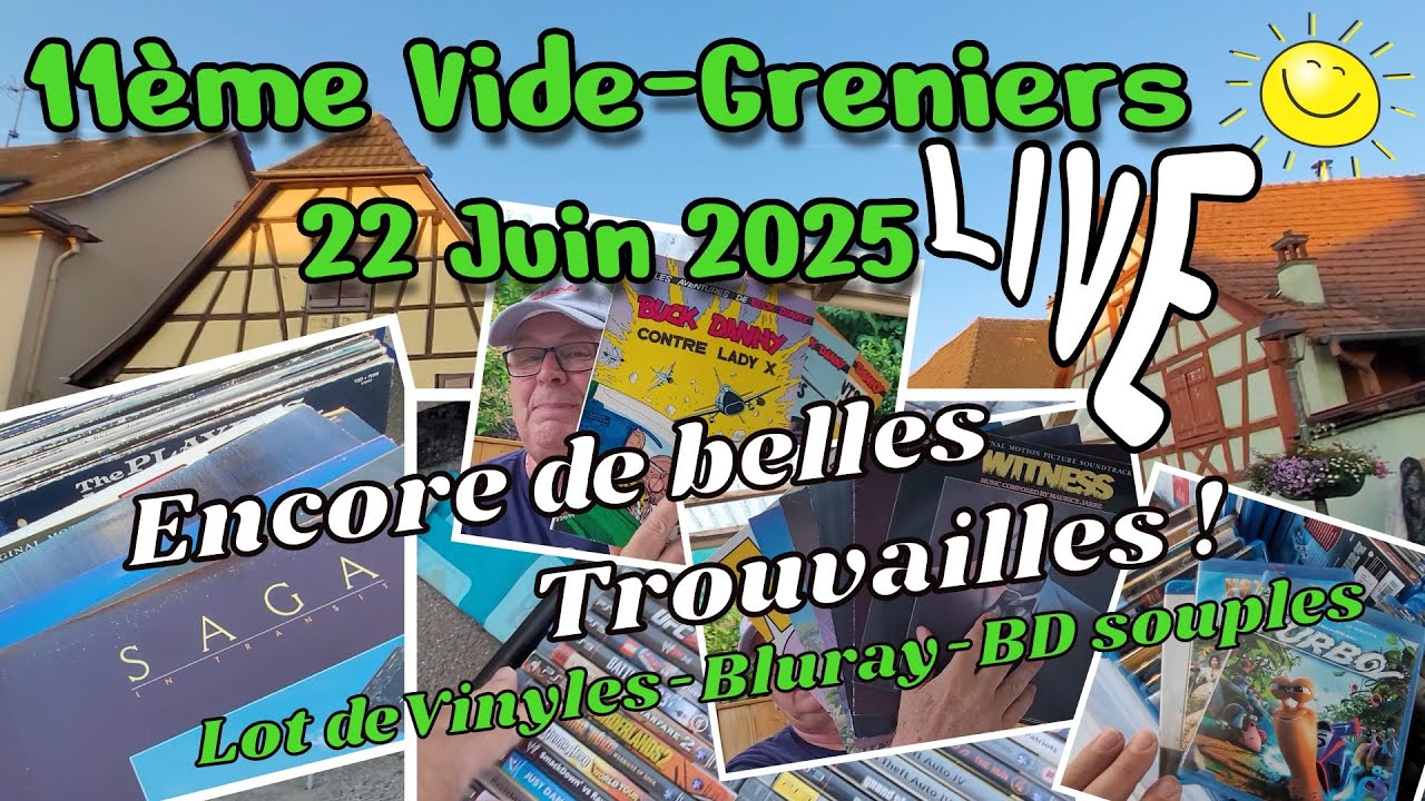 11ème Vide-Greniers Live - Lot de Vinyles, Blu-ray, BD souples !