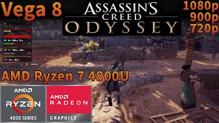 Assassins Creed Odyssey | AMD Ryzen 7 4800U APU | Vega 8 | 1080p 900p 720p Tested