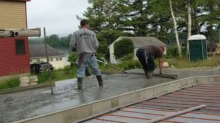 Concrete Truck Drivers Are Awesome! (Pouring 2 Concrete Floors)
