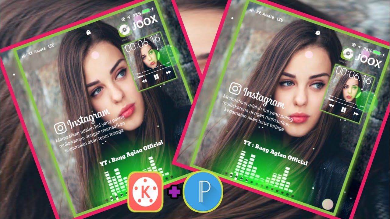 cara edit foto postingan instagram di kinemaster - YouTube