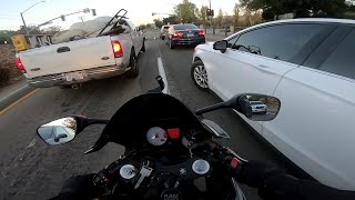 Angry Driver| Driver tries to block rider from lane splitting| San Marcos CA