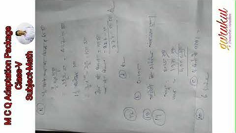 MCQ Adaptation package. Cl-V Subject-Math and Our Environment.