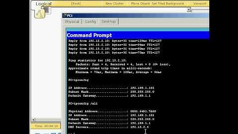 using packet tracer using the ping command.avi
