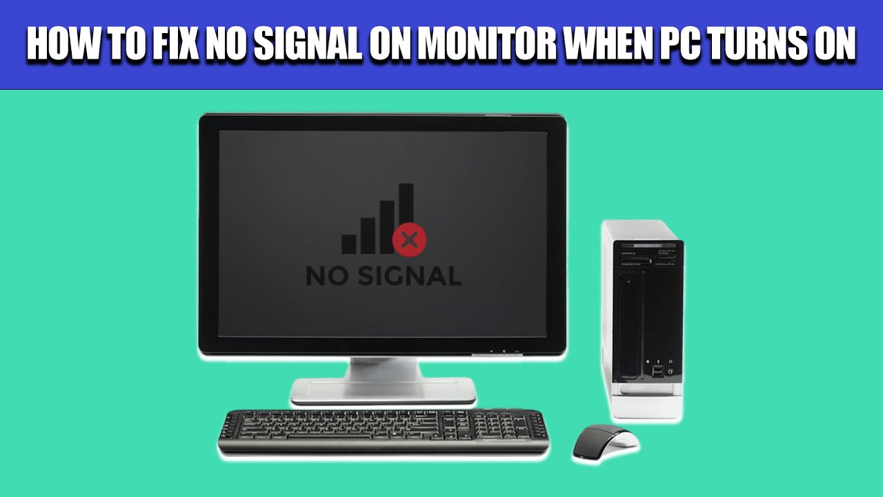 How to fix no signal on monitor when PC turns on - YouTube