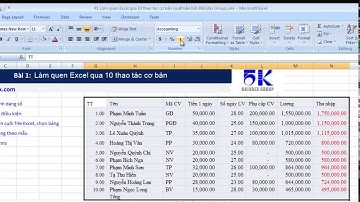 Học Excel cơ bản   #1 Học Excel qua 10 thao tác đơn giản   Excel thực tiễn   BKIndex Group