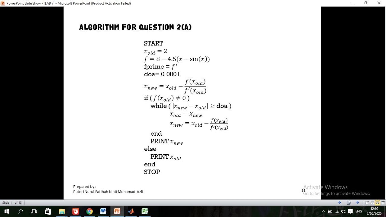 MTK3300 Numerical Analysis (Lab 7 - Newton Method in MATLAB ...