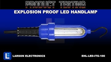 30W Explosion Proof LED Handlamp - 2,400 Lumens - 120-277V AC - Frosted Lens - 360° - 100ft Cord