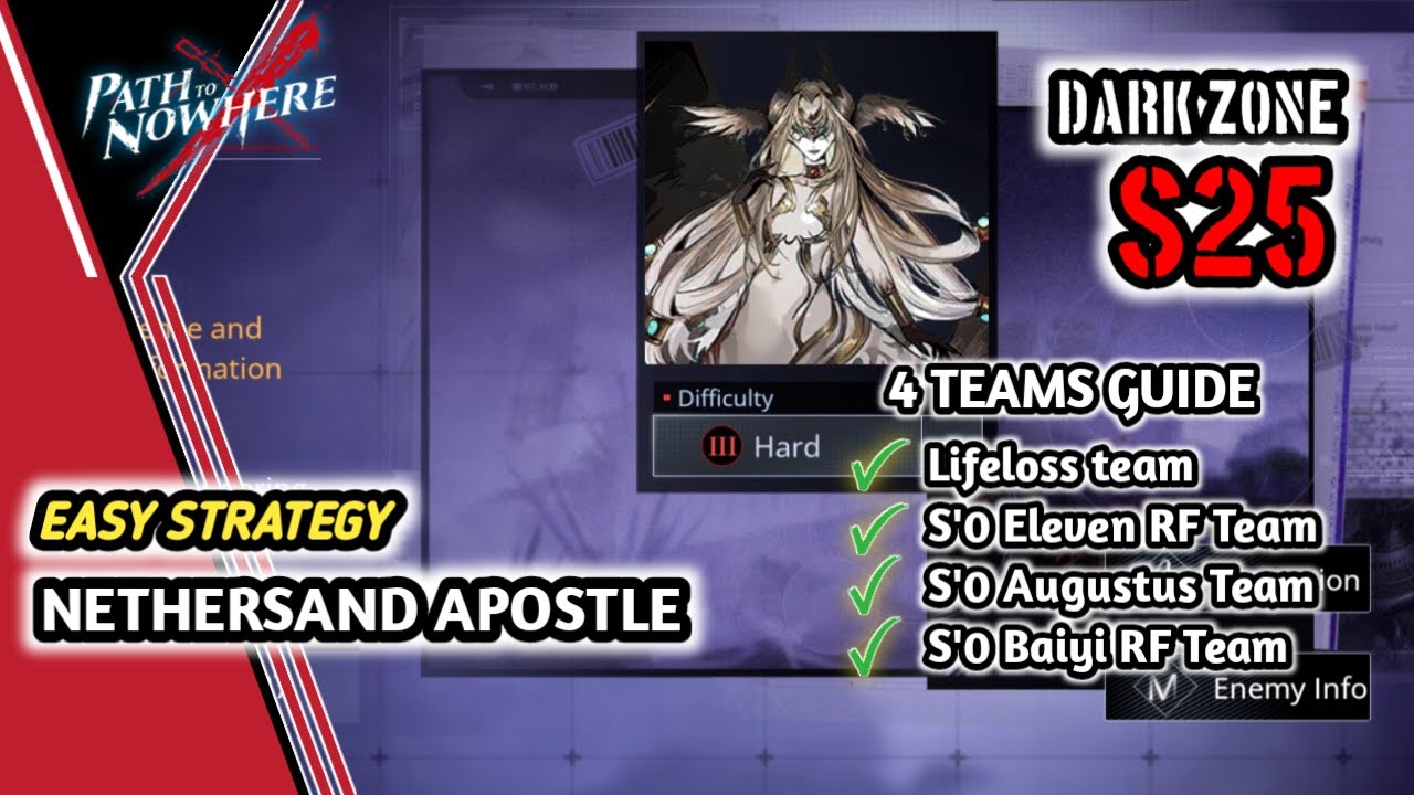 Path To Nowhere | Dark Zone S25 Netersand Apostle 4 Teams Low