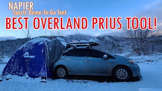 Napier Tent on my Toyota Prius is a Win!