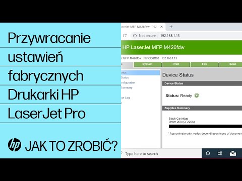 Przywracanie ustawień fabrycznych | Drukarki HP LaserJet Pro | HP