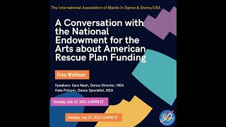 National Endowment for the Arts Rescue Plan Webinar