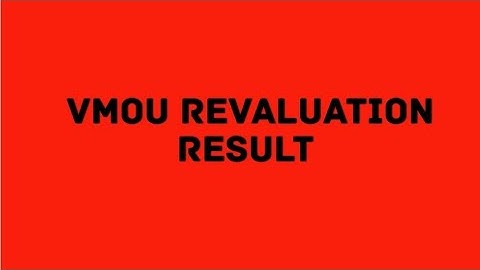 vmou revaluation result list #vmou #revaluation #education #youtube #video #youtubevideo