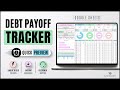 Debt Payoff Tracker Google Sheets Rainbow | Quick Preview