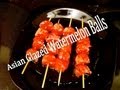 Asian glazed watermelon balls