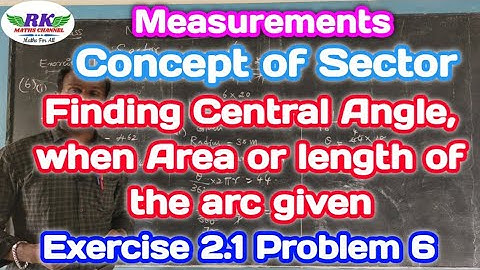 8th Maths|Measurements|Sectors|Finding Central Angle|Exercise 2.1|Problem 6|in Tamil