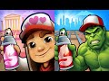 Subway surfers : Greece love Odyssey 🆚 Hulk Run Map Comparison