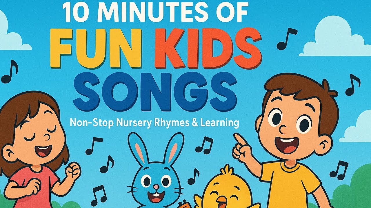 10 Minutes of Fun Kids Songs | Non-Stop Nursery Rhymes & Learning Songs ...