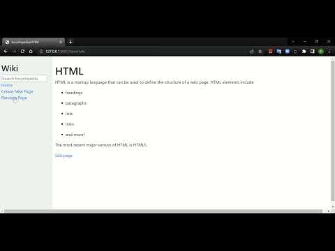 CS50's Web Programming with Python and JavaScript Project 1 - Wiki