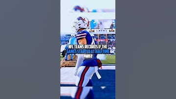 NFL Teams Records If The Games Ended At Halftime #nfl