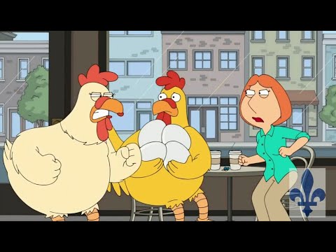 A chick chicken chick fight Family Guy