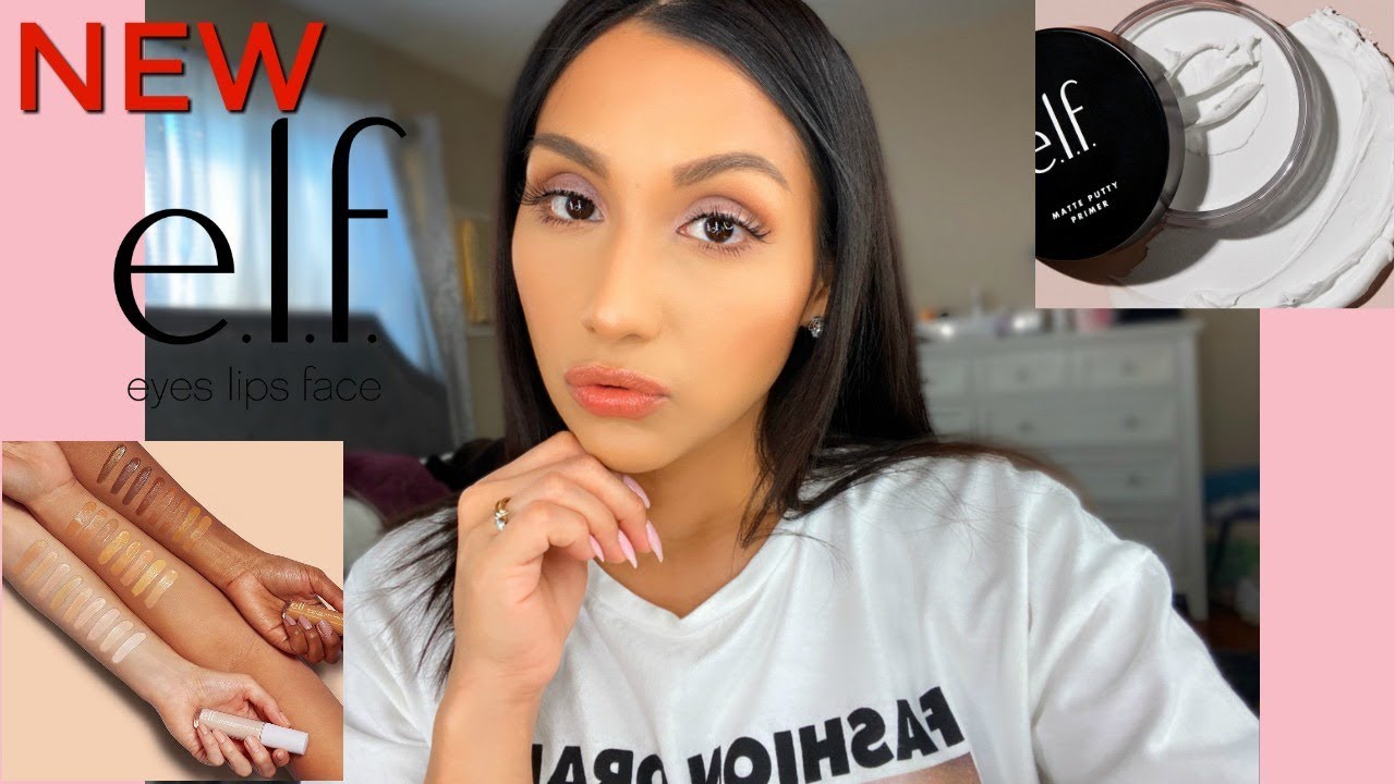 GRWM TESTING OUT NEW ELF PRODUCTS ELF MATTE PUTTY PRIMER & ELF