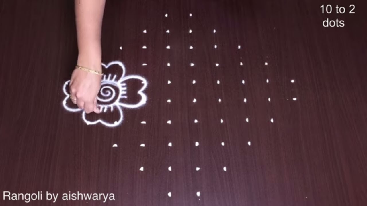 Unique Pattern Flower Rangoli