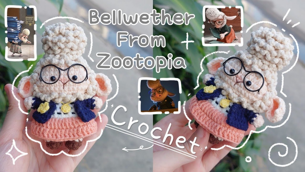 Crochet Bellwether from Zootopia 🐑 | Cute Amigurumi Tutorial | Móc len Cừu Bellwether