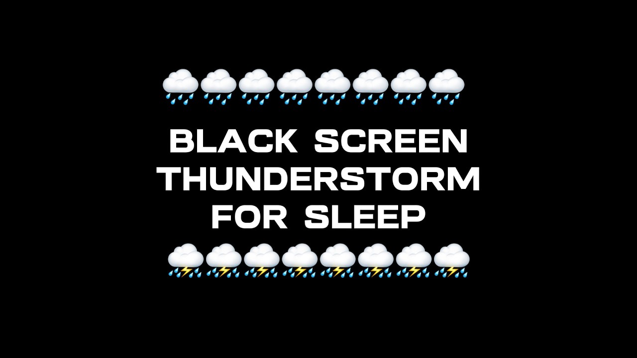 BLACK SCREEN THUNDERSTORM I NO ADS I #fallasleep #sleep #noads #rain #thunder #thunderstorm