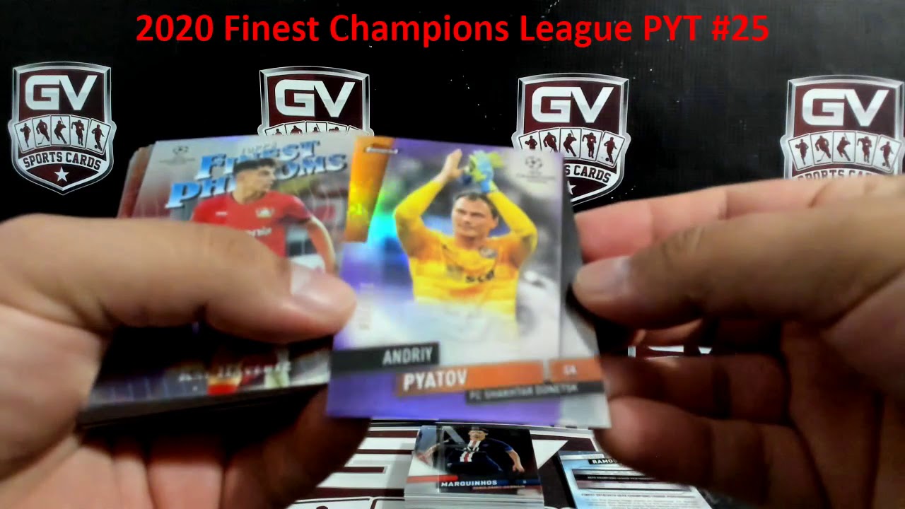 2019/20 Topps Finest UEFA Champions League Soccer 4 Box PYT #25 - YouTube