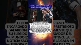 EL BALÓN DE ORO APUNTA A LIONEL MESSI