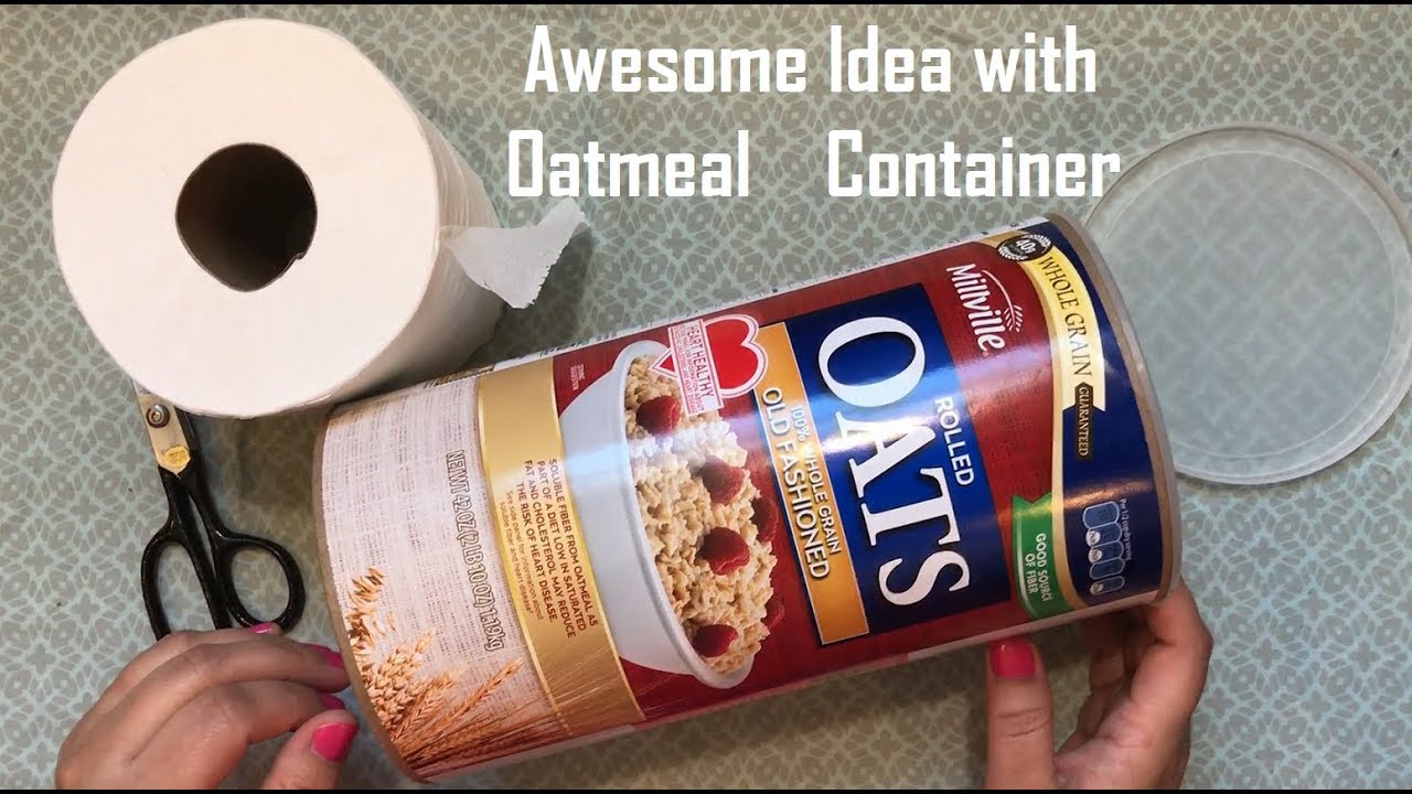 Turn an Oatmeal Box in to Decorative DIY Storage