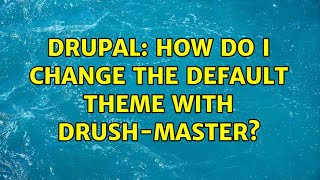 Drupal: How do I change the default theme with Drush-master?