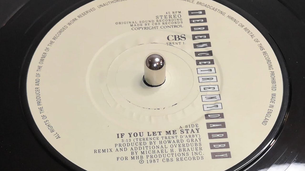 Terence Trent D'Arby - If You Let Me Stay (1987 7