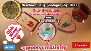 Krishna theme baby photoshoot at home | simple DIY | Baby photography ideas at home 🏡🙏 screenshot 5