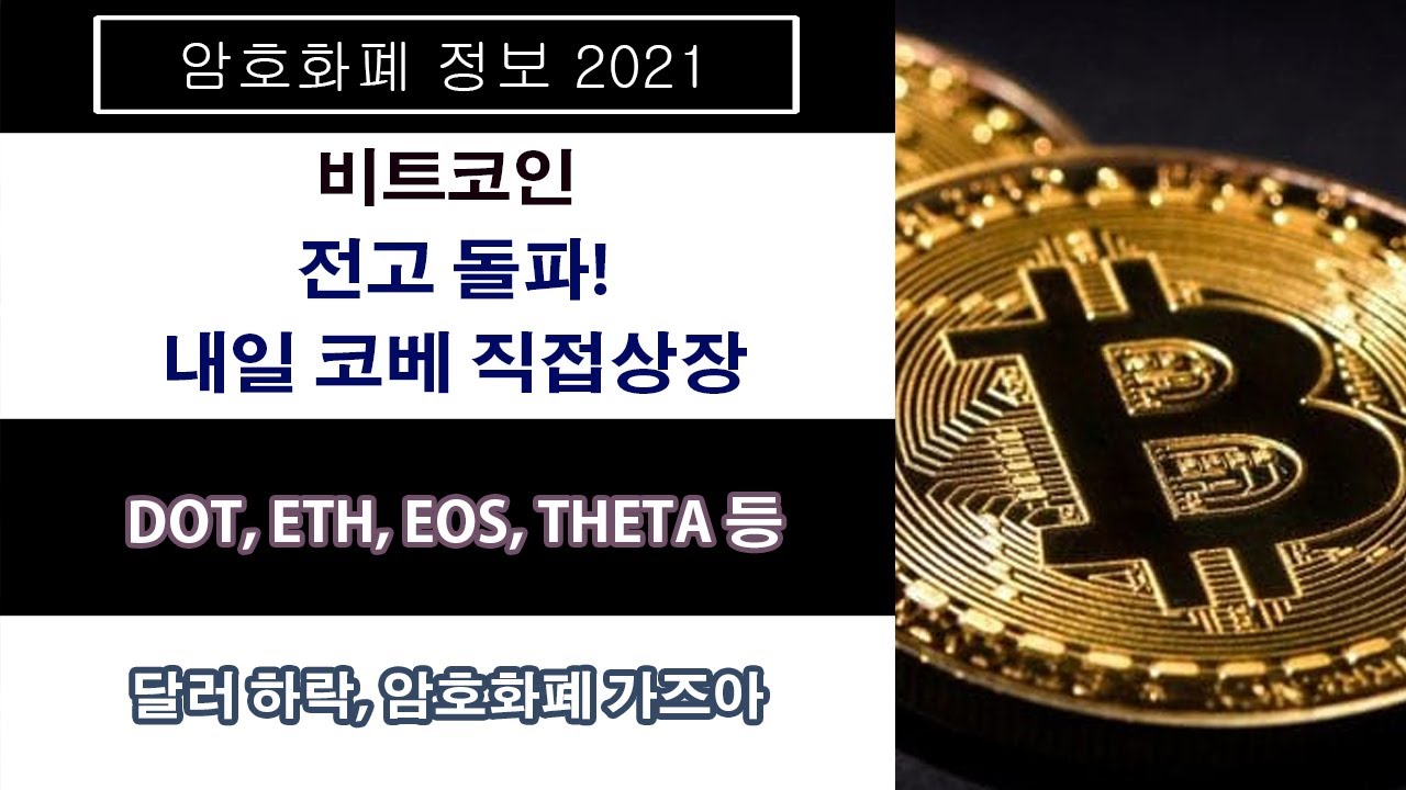 04/14) 비트코인 전고 돌파!내일 코베 직접상장 DOT, ETH, EOS, THETA 등 - YouTube
