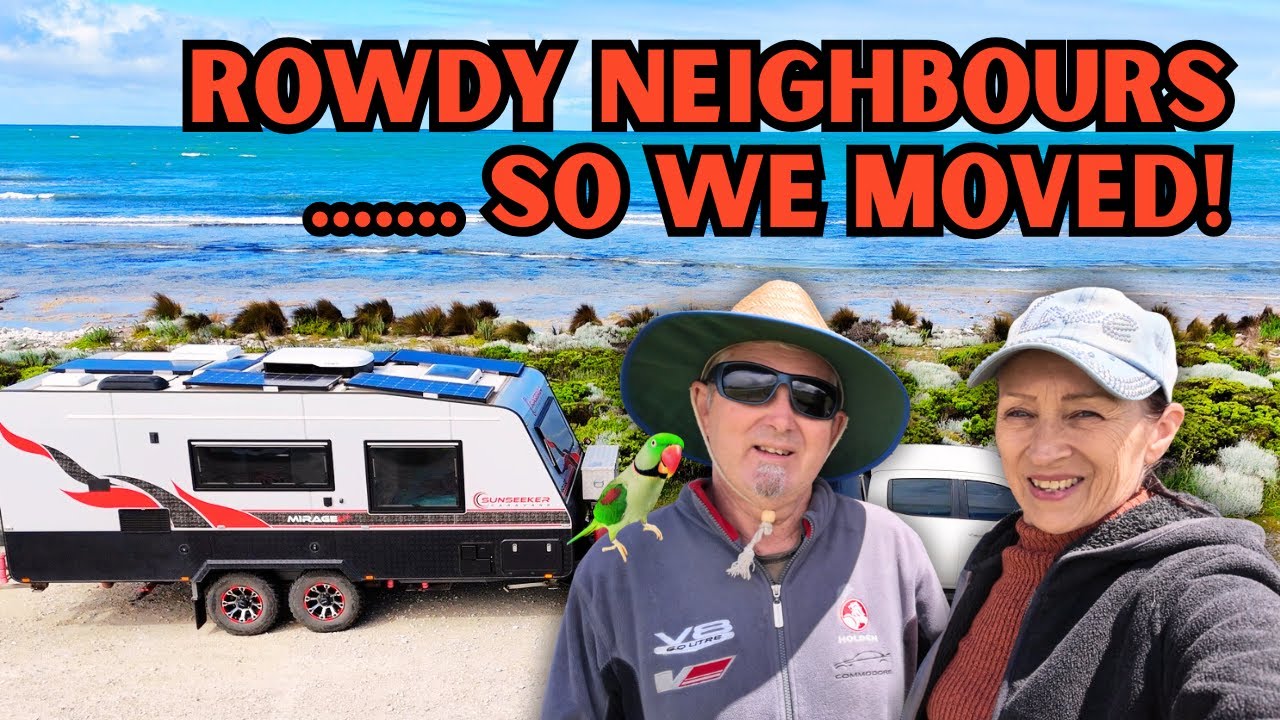 КЕМПИНГ С КАРАВАНАМИ У МОРЯ / ИЗМЕЛЬЧЕННОЕ ПОБЕРЕЖЬЕ ЮЖНОЙ АВСТРАЛИИ / РАССКАЗА О ПРОПАВШИХ ВОРОН...