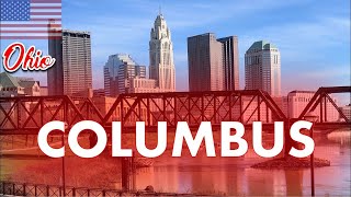 Columbus Ohio At Night, 4k Drone Footage, USA 🇺🇸 I Columbus