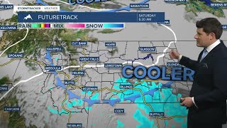 Colder air settles in and a few flurries are possible