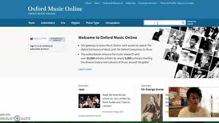 Oxford Music Online