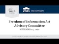 Freedom of Information Act (FOIA) Advisory Committee Meeting - September 10, 2020