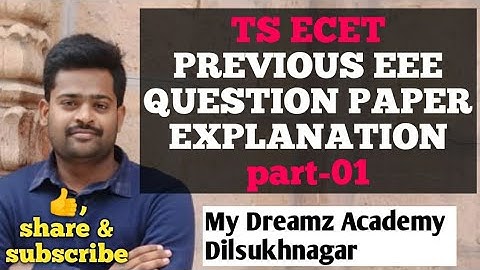 TS ECET previous EEE QUESTION PAPER EXPLANATION part -01