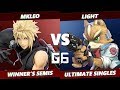 Glitch 6 SSBU -  FOX MVG | MKLeo (Ike, Cloud) VS  Light (Fox) Smash Ultimate Winner's Semis