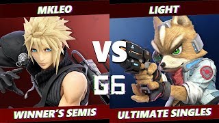 Glitch 6 Winners Semis - MKLeo (Ike, Cloud) VS  Light (Fox) SSBU Smash Ultimate Tournament
